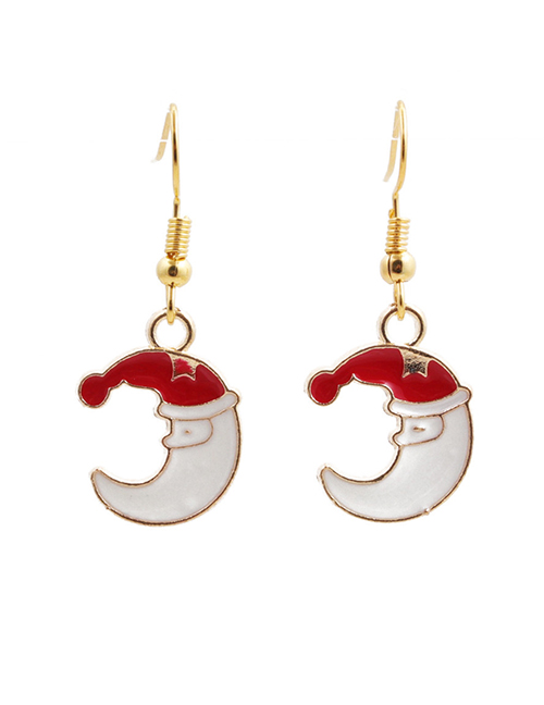 Fashion Moon Christmas Moon Christmas Hat Earrings