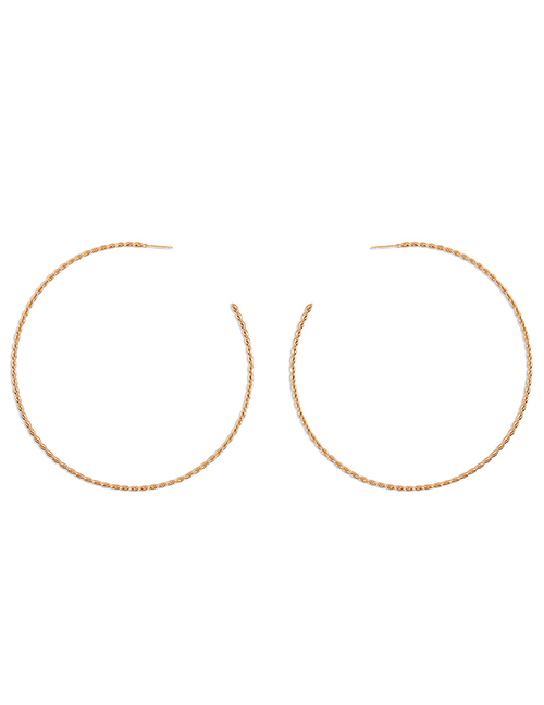 Fashion Gold Color Circle C-shaped Earrings