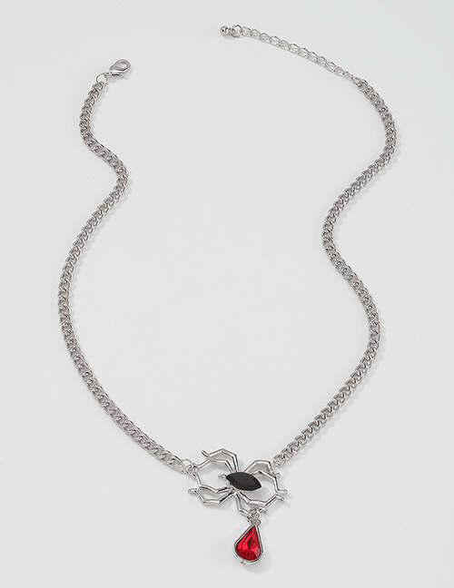 Fashion Silver Color Halloween Spider Necklace