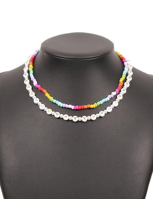 Fashion Color (random) Rice Beads Double Layer Necklace