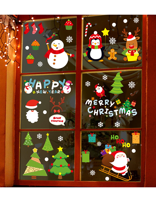 Fashion Pvc Christmas Tree Glass Wall Stickers