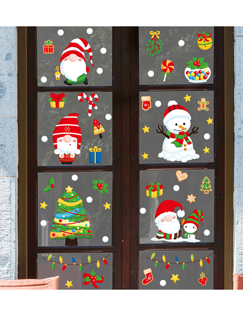 Fashion 20*30cm*9 Pieces In Bag Packaging Christmas Tree Glass Wall Stickers