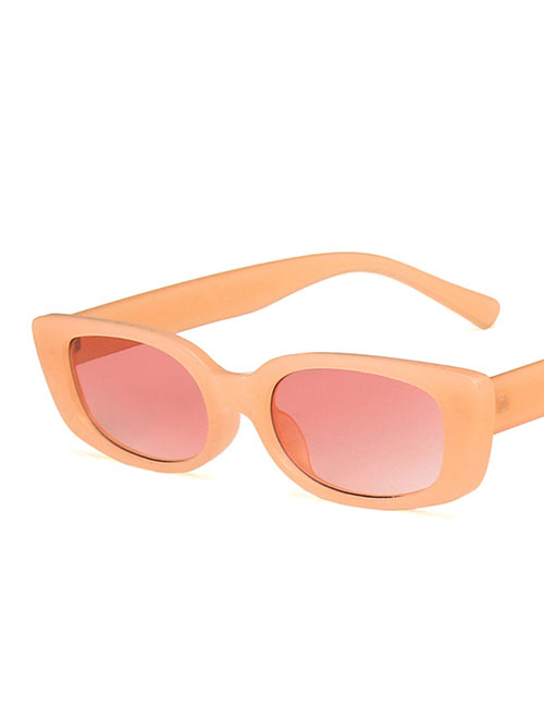 Fashion Jelly Powder Double Powder Pc Small Frame Sunglasses