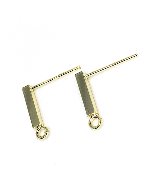 Fashion Gold Pure Copper Rectangular Earrings