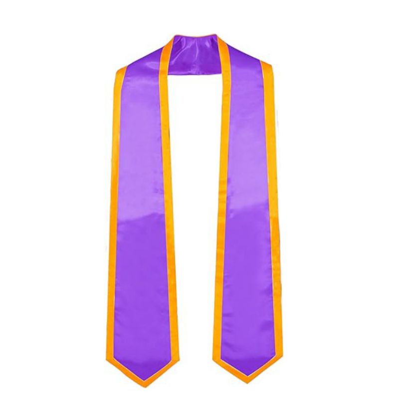 Fashion Purple Background With Gold Rim【182cm】 Satin Ribbon Ceremonial ...