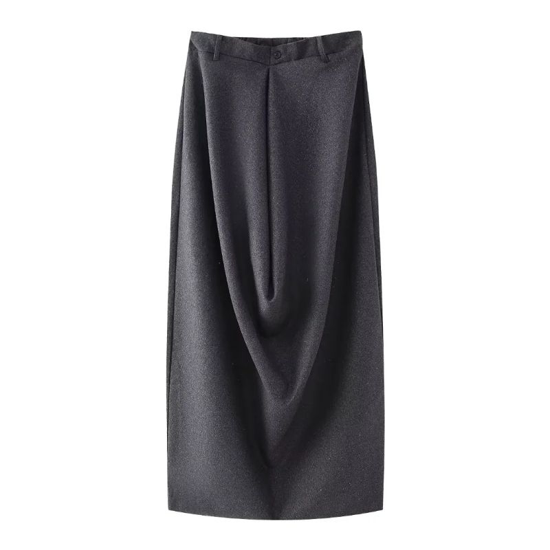 Fashion Black Polyester Pleated Skirt :Asujewelry.com
