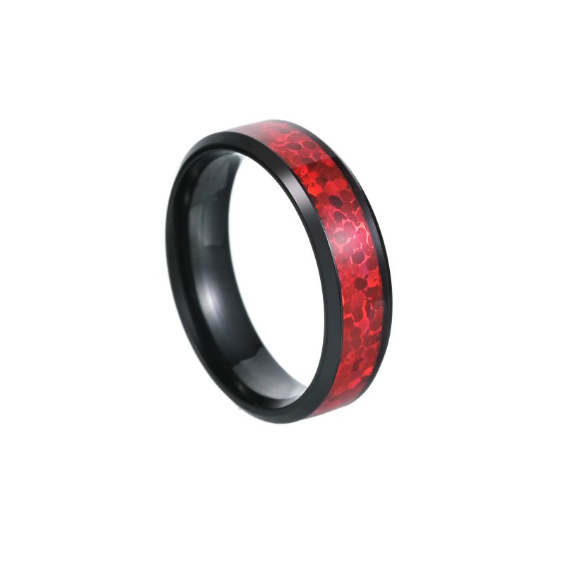 Fashion 6mm Wide Stainless Steel Round Men's Ring :Asujewelry.com