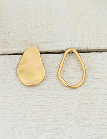 Fashion Gold Irregular Wave Stud Earrings