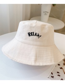 Fashion Letters-beige Head Circumference About 48-53cm About 3-8 Years Old Alphabet Bicycle Embroidery Children Sunscreen Fisherman Hat