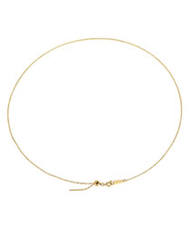Fashion 14k Gold Titanium Steel Chain One Word Tassel Necklace