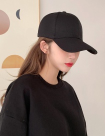 Fashion Black Light Board Solid Color Curved Brim Sunshade Cap