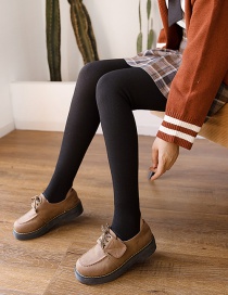 Fashion 350 With Feet Black Thread And Velvet Thick Cotton Vertical Stripe Leggings
