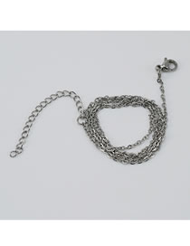 Fashion Steel Color 05×45+5 Titanium O-chain Necklace