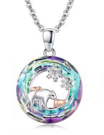 Fashion Silver Polar Bear Mother And Child Necklace