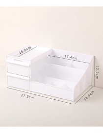 Fashion Storage Box-white (single Carton Packaging) Desktop Stationery Storage Display Classification Box Handmade Stickers