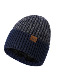 Fashion Zhang Cyan Flanged Knitted Label Cap
