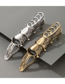 Fashion Silver + Bronze Alloy Pointed Nail Ring Set