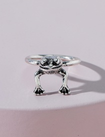 Fashion Silver Metal Frog Ring