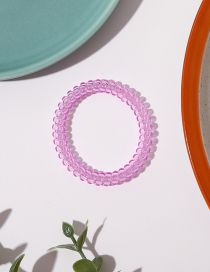 Fashion Purple Plastic Telephone Wire Hair Ring