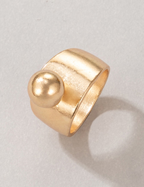 Fashion Gold Alloy Geometric Ball Ring