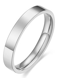 Fashion Steel Color Titanium Steel Glossy Ring