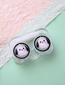 Fashion Black Ear Dog Plastic Cartoon Transparent Contact Lenses Box