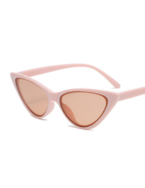 Fashion C04 Powder Frame Tea Small Frame Triangle Cat Eye Sunglasses