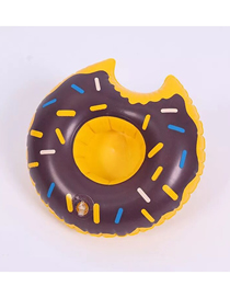 Fashion Donut Cup Holder Coffee Color Pvc Inflatable Bread Beverage Cup Holder
