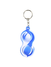 Fashion Figure 8-blue And White Silicone Decompression Toy Keychain