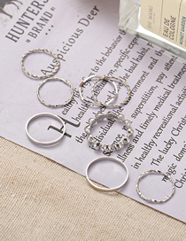 Fashion Silver Color Metal Ring Set