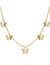 Fashion Gold Color Butterfly Necklace