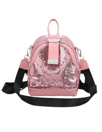 Fashion Pink Sequined Back Crossbody Bag