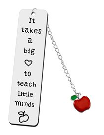 Fashion Type O Apple Stainless Steel Letter Hang Tag Bookmark