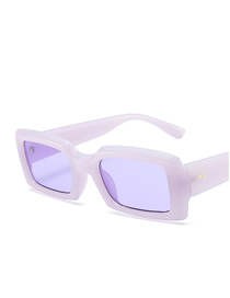 Fashion Jelly Purple Purple Delite Pc Square Frame Sunglasses