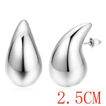 Fashion 2# Trumpet Length 2.5cm Metal Drop Earrings