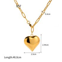 Fashion 4# Stainless Steel Geometric Love Necklace